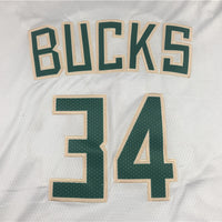 Men's Milwaukee Bucks Giannis Antetokounmpo #34 NBA White Player Jersey1