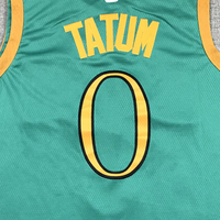 Men's Boston Celtics Jayson Tatum #0 NBA Green Swingman Player Jersey1