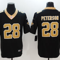 Men's New Orleans Saints Adrian Peterson #28 Black Game Jersey1
