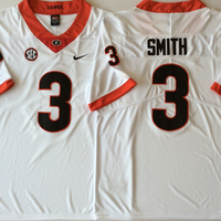 Men's Georgia Bulldogs Roquan Smith #3 White Player Game Jersey