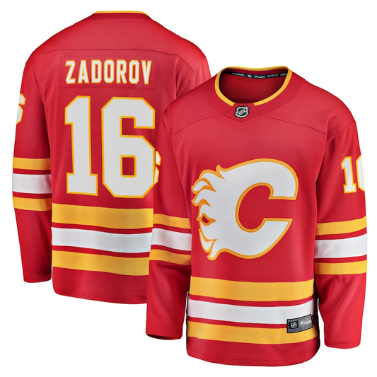 Men's Calgary Flames Nikita Zadorov #16 Red Home Breakaway Player Jersey1