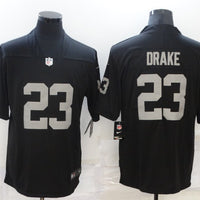 Men's Las Vegas Raiders Kenyan Drake #23 Black Game Jersey1