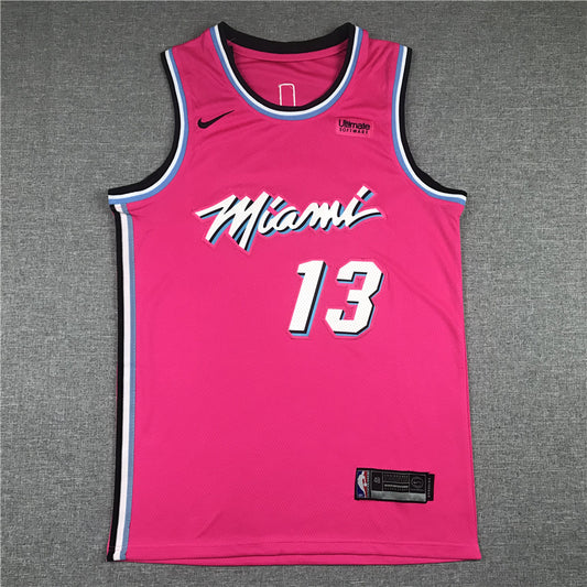 Men's Miami Heat Bam Adebayo #13 Pink Swingman Player Jersey1