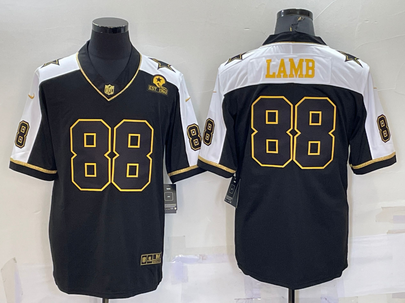 CeeDee Lamb #88 Dallas Cowboys Black Player Jersey - JerseysFreak