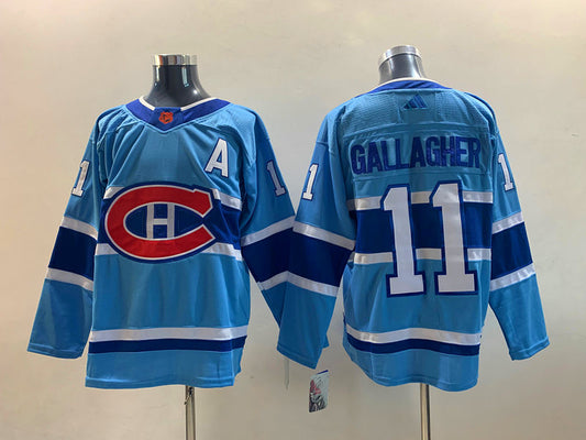 Men's Montreal Canadiens Brendan Gallagher #11 Blue Player Jersey1