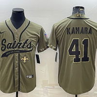 Men's New Orleans Saints Alvin Kamara #41 Olive 2022 Salute To Service Retired Player Limited Jersey1 Joint Edition