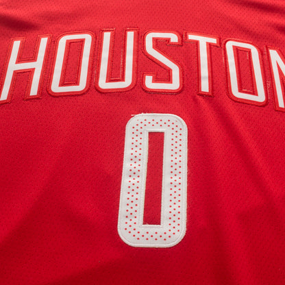 Men's Houston Rockets Russell Westbrook #0 NBA Red Classics Swingman Jersey1