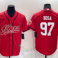 Men's San Francisco 49ers Nick Bosa #97 Red Game Jersey1 Joint Edition