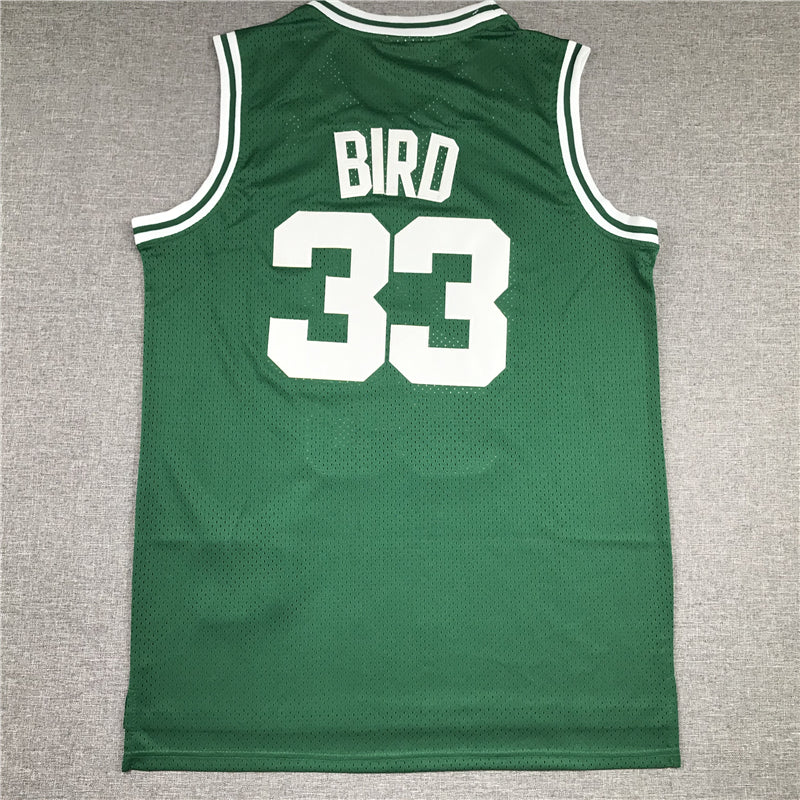 Men's Boston Celtics Larry Bird Green 1985-86 Hardwood Classics Swingman Jersey1