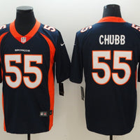 Men's Denver Broncos Bradley Chubb #55 Navy Game Jersey1