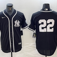 Men's New York Yankees Juan Soto #22 Black Limited Name Jersey1