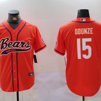 Men's Chicago Bears Rome Odunze #15 Orange Game Jersey1