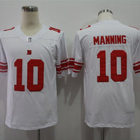 Men's New York Giants Eli Manning #10 White Game Player Jersey1