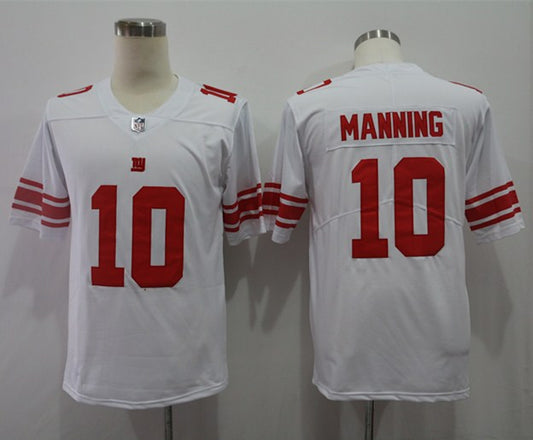 Men's New York Giants Eli Manning #10 White Game Player Jersey1