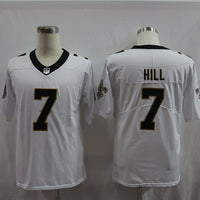 Men's New Orleans Saints Taysom Hill #7 White Game Jersey1