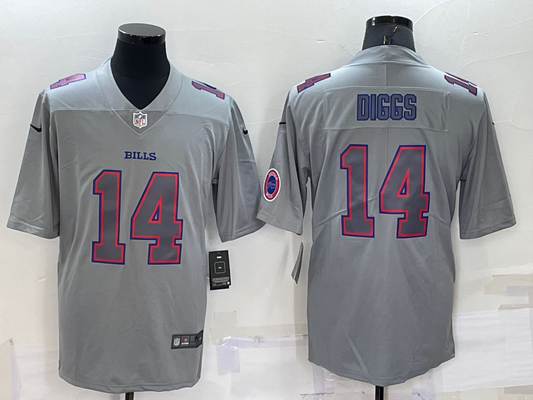 Men's Buffalo Bills Stefon Diggs #14 Gray Atmosphere Fashion Game Jersey1