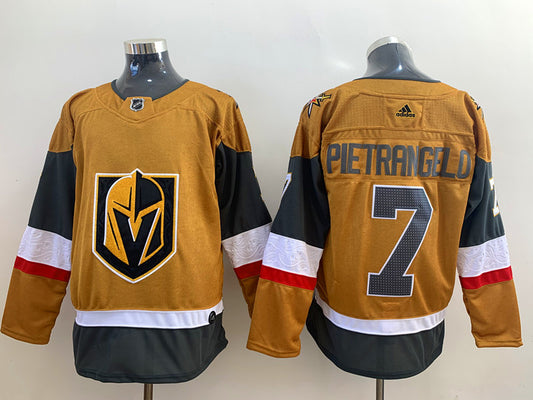 Men's Vegas Golden Knights Alex Pietrangelo #7 Gold Home Primegreen Authentic Player Jersey1