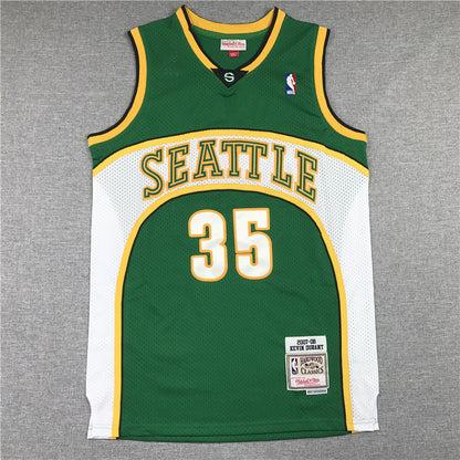 Men's Seattle SuperSonics Kevin Durant 2007-08 Green Hardwood Classics Swingman Jersey