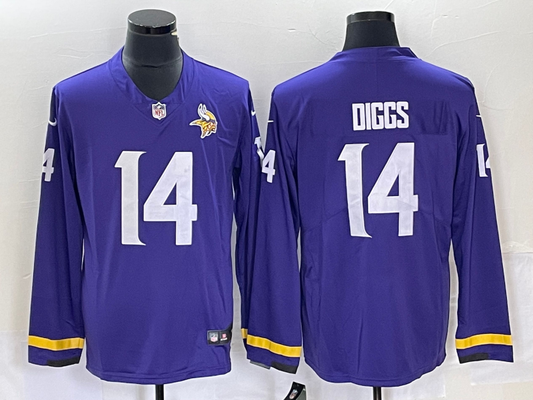 Men's Minnesota Vikings Stefon Diggs #14 Purple Player Jersey1