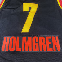 Men's Oklahoma City Thunder Chet Holmgren #7 Black 2024/25 Swingman Player Jersey1 - City Edition