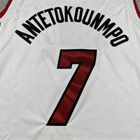 Men's Miami Heat Giannis Antetokounmpo #7 White Swingman Jersey - Association Edition