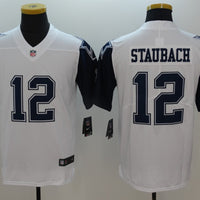 Roger Staubach #12 Dallas Cowboys White Game Jersey - JerseysFreak