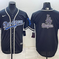 Men's Los Angeles Dodgers Black Authentic Player Jersey1