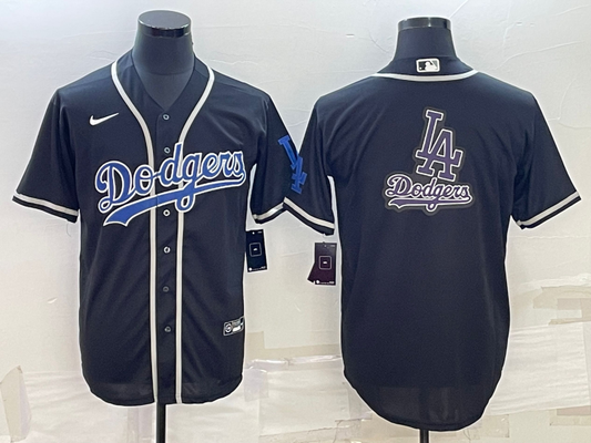 Men's Los Angeles Dodgers Black Authentic Player Jersey1