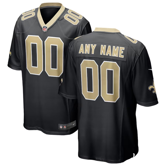 Custom New Orleans Saints Black Game Jersey1