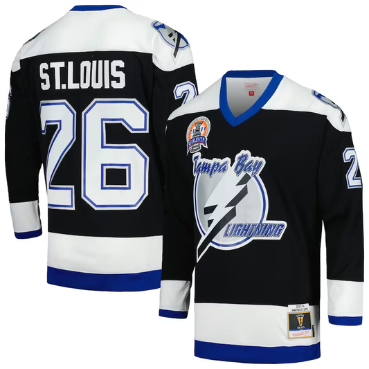 Men's Tampa Bay Lightning Martin St Louis #26 Black Player Jersey1