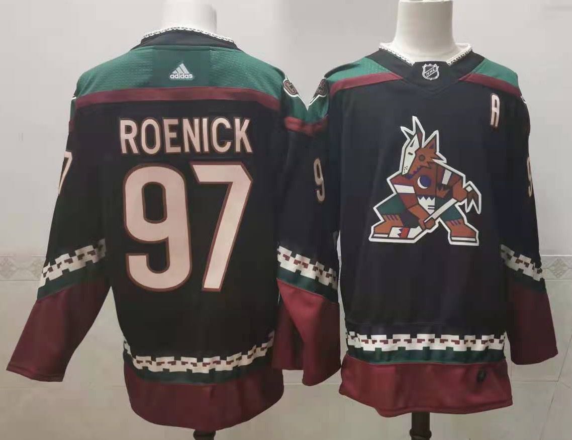 Men's Arizona Coyotes Jeremy Roenick #97 Black Home Breakaway Jersey1