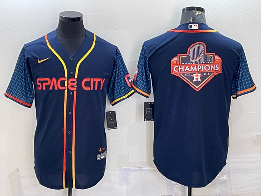Men's Houston Astros Navy 2022 City Connect Replica Jersey1