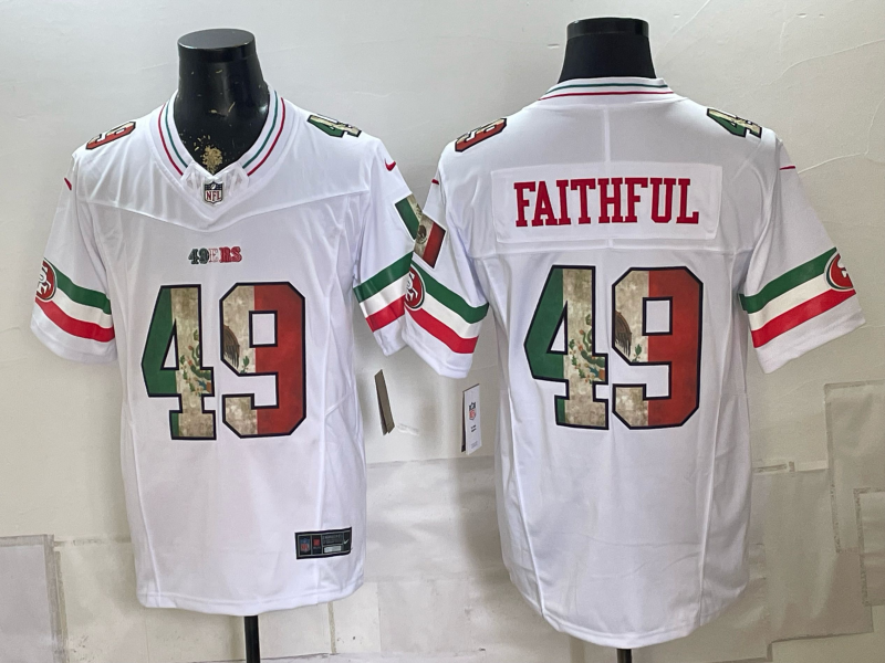 Men's San Francisco 49ers The Faithful #49 White Game Jersey