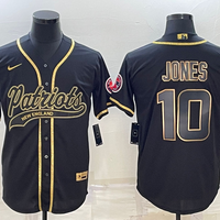 Men's New England Patriots Mac Jones #10 Black Game Jersey1 Joint Edition