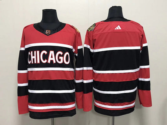 Men's Chicago Blackhawks Red Reverse Retro 2.0 Authentic Blank Jersey1