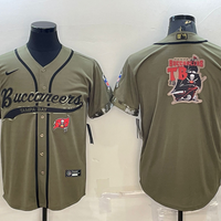 Men's Tampa Bay Buccaneers Olive 2022 Salute To Service Retired Player Limited Jersey1