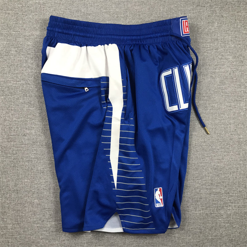 Men's LA Clippers Royal Icon Edition Pocket Shorts1