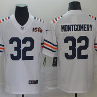 Men's Chicago Bears David Montgomery #32 White Game Jersey1