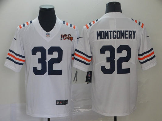Men's Chicago Bears David Montgomery #32 White Game Jersey1