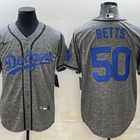 Men's Los Angeles Dodgers Mookie Betts Nike Gray Alternate Replica Player Name Jersey1