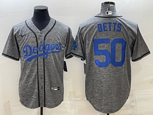 Men's Los Angeles Dodgers Mookie Betts Nike Gray Alternate Replica Player Name Jersey1