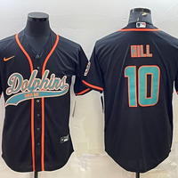 Men's Miami Dolphins Tyreek Hill #10 Black Game Jersey1 Joint Edition