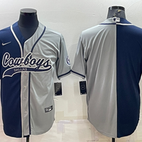 Men's Dallas Cowboys Navy/Gray Blank Jersey1