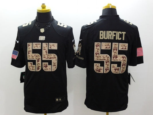 Men's Cincinnati Bengals Vontaze Burfict #55 Black Game Player Jersey2