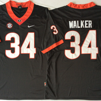 Men's Georgia Bulldogs Herschel Walker #34 Black Player Jersey