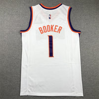 Men's Phoenix Suns Devin Booker #1 White 2022/23 Swingman Jersey1 - Association Edition