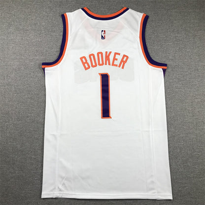 Men's Phoenix Suns Devin Booker #1 White 2022/23 Swingman Jersey1 - Association Edition
