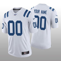 Custom1 Indianapolis Colts White Vapor Limited 100th Season Jersey1 Stitched American Football Jerseys