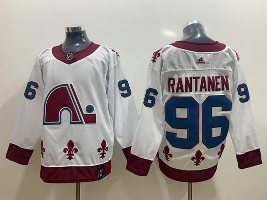 Men's Colorado Avalanche Mikko Rantanen #96 White Breakaway Player Jersey1