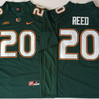 Men's Miami Hurricanes Ed Reed #20 Green Team Football game Jersey